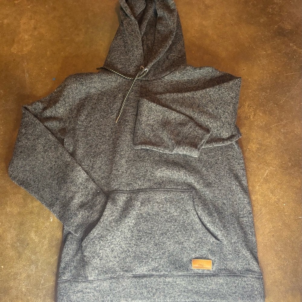 Quiksilver Gray Sweatshirt Cozy Cotton Blend Hoodie